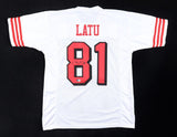Cameron Latu Signed San Francisco 49ers Jersey (Beckett) 2023 3rd Round Pck T.E