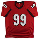 Georgia Jordan Davis Authentic Signed Red Pro Style Jersey JSA Witness 3