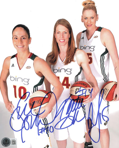 Sue Bird, Jackson & Smith Autographed 8x10 Photo Seattle Storm Beckett AE16753