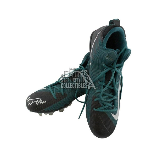 Carson Wentz Autographed Nike Football Cleats - Fanatics (Green)
