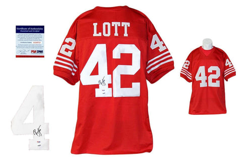 Ronnie Lott Autographed SIGNED Jersey - Red - Beckett Authenticated