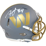 Frankie Luvu Autographed Washington Commanders Slate Mini Helmet Beckett 51706