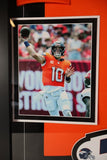 Bo Nix Autographed Denver Broncos Nike Orange Jersey Deluxe Framed Beckett COA