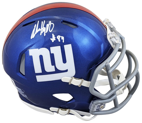 Giants Jalin Hyatt Authentic Signed Speed Mini Helmet BAS Witnessed