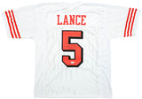SAN FRANCISCO 49ERS TREY LANCE AUTOGRAPHED WHITE JERSEY BECKETT WITNESS 215021