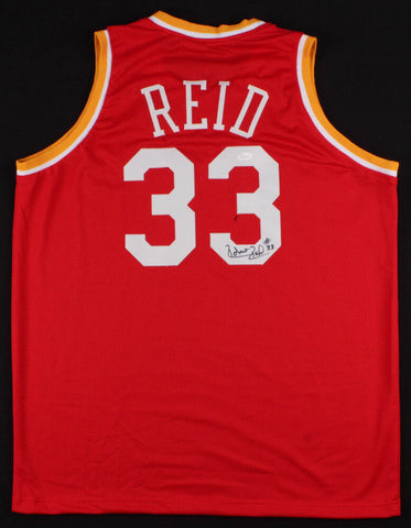 Robert Reid Signed Rockets Red Jersey (JSA COA) Houston Forward/ Guard 1977-1988