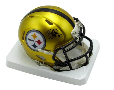 Troy Polamalu Signed Mini Football Helmet Pittsburgh Steelers Beckett 178386