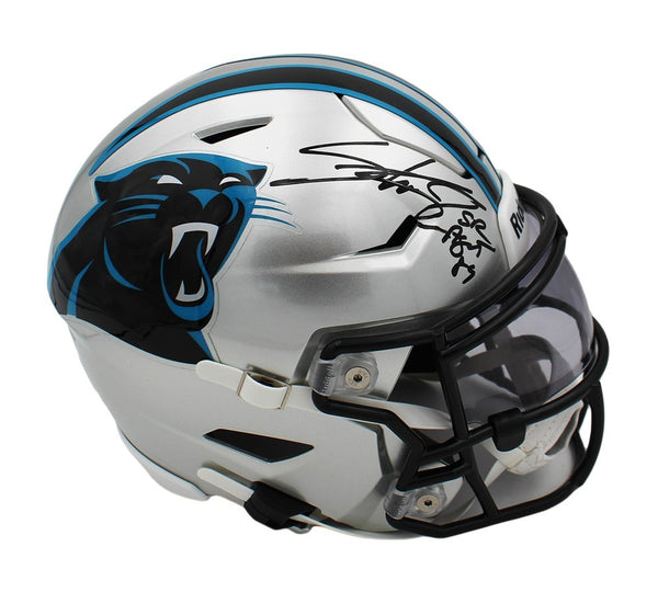 Steve Smith Sr. Signed Carolina Panthers Speed Flex Mid-Size NFL Midi Helmet-Ins