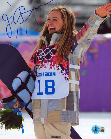 Jamie Anderson Winter Olympics Authentic Signed 8x10 Vertical Photo BAS 8