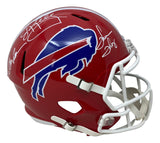 Jim Kelly Thomas Reed Signed Bills Full Size Replica Speed Helmet BAS ITP