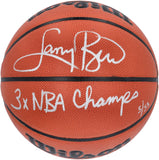 Larry Bird Boston Celtics Signed Wilson Basketball w/3x Champ Insc-LE 33