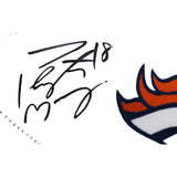 Peyton Manning Autographed Denver Broncos Logo Football Beckett 44010