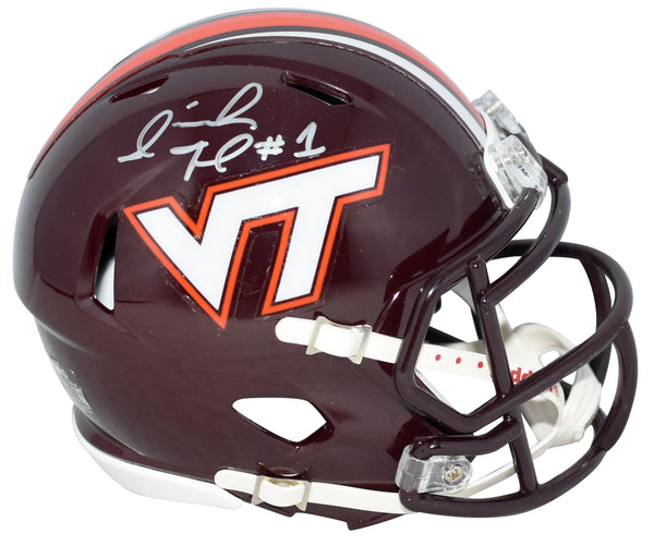 ISAIAH FORD AUTOGRAPHED VIRGINIA TECH HOKIES SPEED MINI HELMET COA