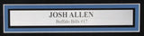 Josh Allen Autographed 16x20 Framed Phot Buffalo Bills Beckett 185679