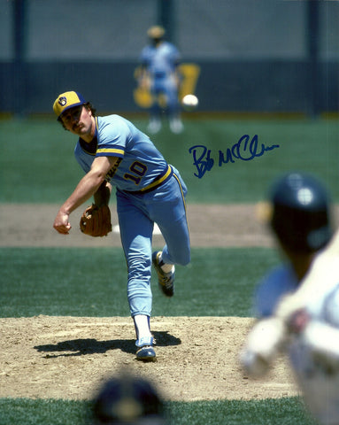 Brewers Pitcher BOB McCLURE Signed 8x10 Photo #2 AUTO - 1982 World Series