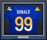 RAMS AARON DONALD AUTOGRAPHED SIGNED FRAMED BLUE JERSEY BECKETT WITNESS 239063
