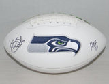 KENNY EASLEY AUTOGRAPHED SIGNED SEATTLE SEAHAWKS LOGO FOOTBALL JSA W/ HOF 17