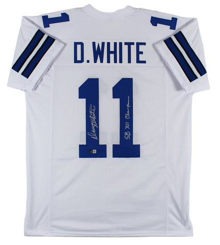 Danny White "SB XII Champs" Authentic Signed White Pro Style Jersey BAS Witness