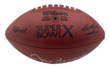 Mean Joe Greene Steelers Signed Wilson Super Bowl X Duke Football HOF 87 BAS