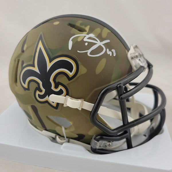DARREN SPROLES SIGNED SAINTS CAMO SPEED MINI HELMET BECKETT QR