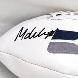 Michael Dickson Autographed Seahawks White Logo Football (Flat) MCS Holo #98838