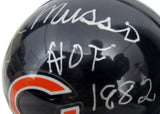 George Musso HOF Signed/Inscribed Bears Mini Football Helmet JSA 213357