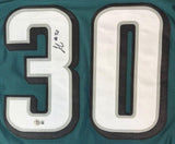 Jihaad Campbell Signed Philadelphia Eagles Jersey (Beckett) 2025 1st Round Pk/LB