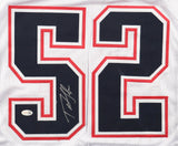 Ted Johnson Signed New England Patriots Jersey (JSA) 3xSuper Bowl Champion / LB