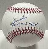 Giants EDGAR RENTERIA Signed Official MLB Baseball AUTO w/ "2010 WS MVP " - JSA