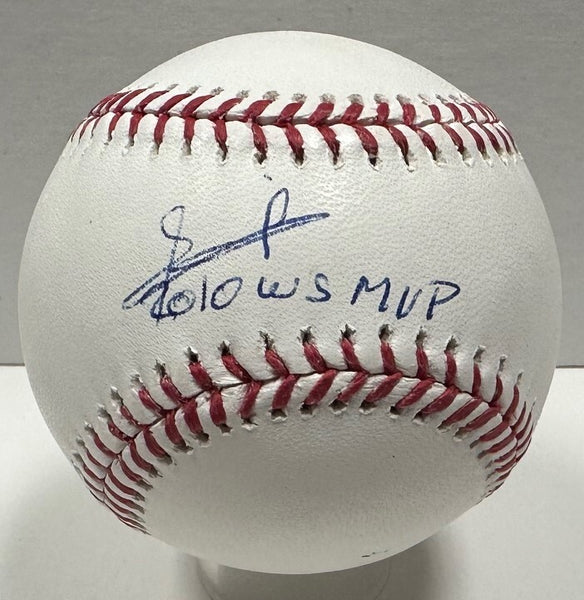 Giants EDGAR RENTERIA Signed Official MLB Baseball AUTO w/ "2010 WS MVP " - JSA