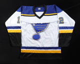 Adam Oates Signed Blues Jersey Inscribed "HOF 12" (JSA COA) / NHL HOF 2012