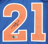 Gerald Wilkins Signed New York Knicks Jersey (Beckett) Dominique's Brother/Guard