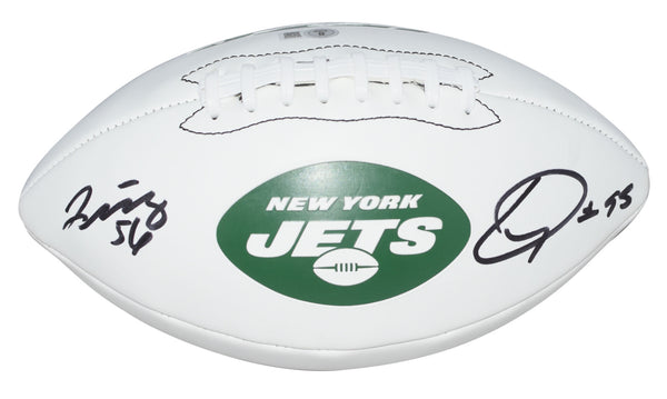 QUINNEN & QUINCY WILLIAMS SIGNED NEW YORK JETS WHITE LOGO FOOTBALL BECKETT