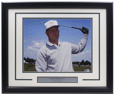 Jack Nicklaus Signed Framed 11x14 Golf Photo BAS LOA AB51358