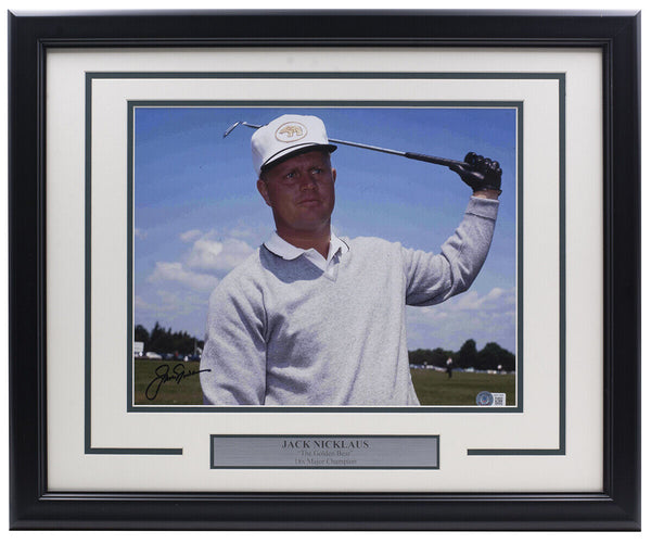Jack Nicklaus Signed Framed 11x14 Golf Photo BAS LOA AB51358