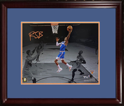 RJ Barrett Knicks Signed 11x14 Rookie Spotlight Photo Framed Auto Fanatics COA