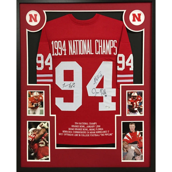 Nebraska National Championship Autographed Signed Framed 1994 Jersey JSA