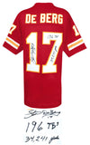 Steve DeBerg Signed Red Custom Football Jersey w/Yds, TDs - (SCHWARTZ COA)