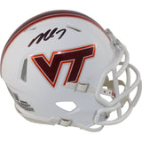 Michael Vick Autographed Virginia Tech Hokies Mini Helmet Beckett Witness 49869