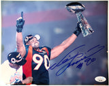 Neil Smith Autographed Broncos Super Bowl XXXII Celebration 8x10 JSA COA