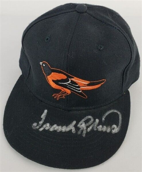 Frank Robinson Signed Baltimore Orioles Diamond Authentic Fitted Hat (JSA COA)