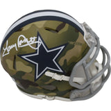 Tony Dorsett Signed Dallas Cowboys Camo Mini Helmet Beckett 45949