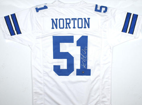 Ken Norton Jr. Autographed White Jersey - Prova *Silver