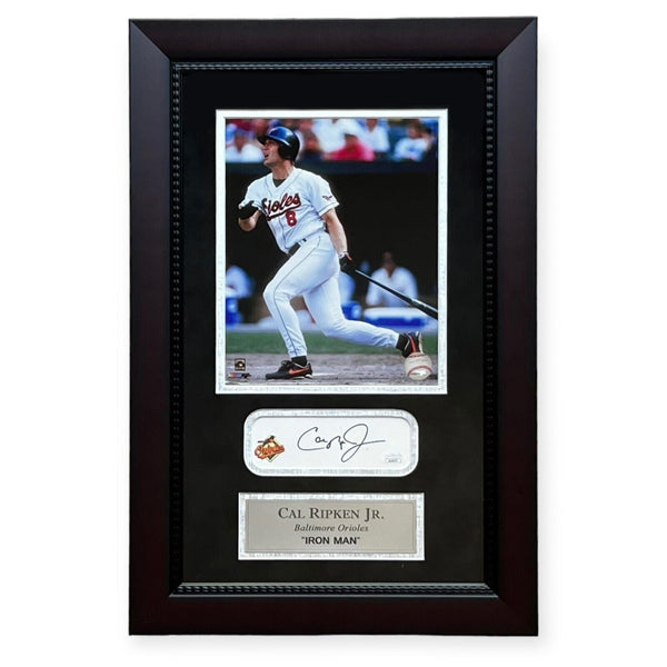 Cal Ripken Jr. Signed Autographed Cut Framed To 14x21 JSA