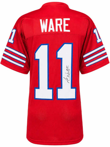 Andre Ware Signed Red Custom College Football Jersey w/89'HT - (SCHWARTZ COA)