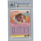 Joe Montana Autographed/Signed 1990 Fleer #10 Slab Trading Card Beckett 49916
