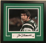 FRAMED 11X14 JOE NAMATH SIGNED NEW YORK JETS JERSEY NUMBER CUT PSA COA