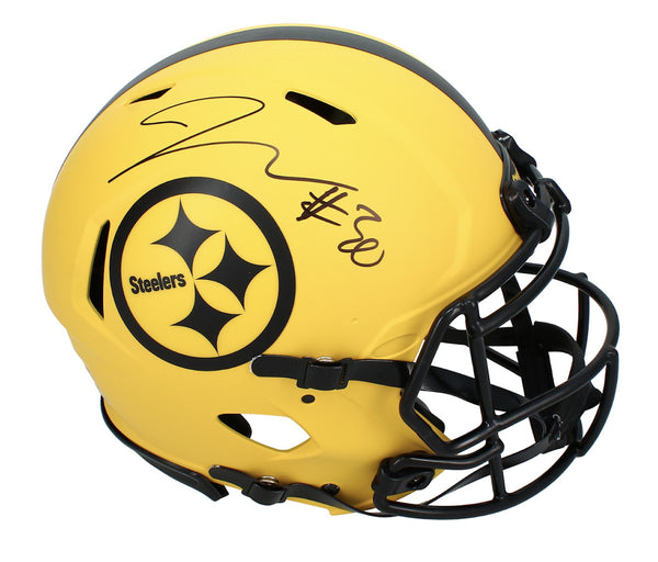 Jaylen Warren Autographed Steelers 'RAVE' Authentic Speed Helmet Beckett