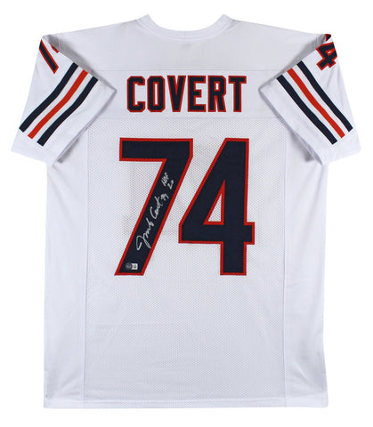Jim Covert "HOF 20" Authentic Signed White Pro Style Jersey BAS Witnessed