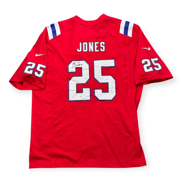 Marcus Jones Patriots Signed Autographed Nike Red Fuse Limited Jersey JSA